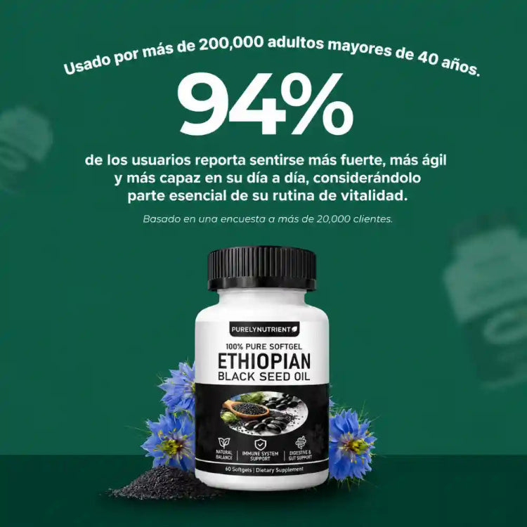 ETHIOPIAN BLACK SEED OIL - Recupera tu energía y reduce la sensación de inflamación en 7 días