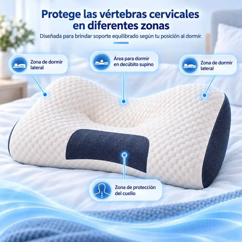 Almohada Cervical Ortopédica – alivia el dolor de cuello y espalda gracias a su forma ergonómica en menos de 7 noches