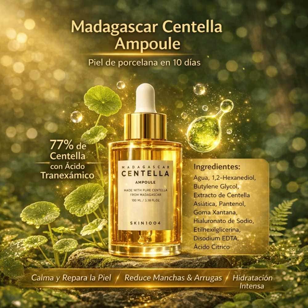 Madagascar Centella Serum 100ml - Calma, hidrata y protege pieles sensibles desde la primera aplicación
