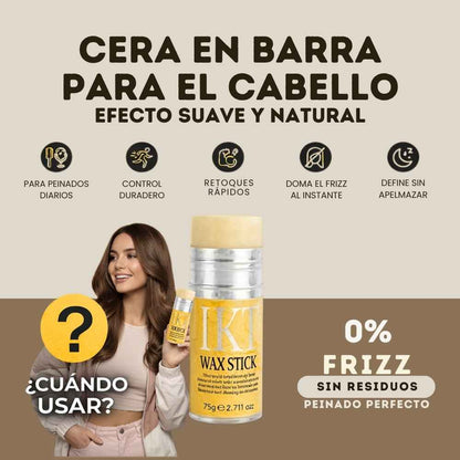 CERA CAPILAR IKT WAX STICK - Adiós frizz y pelitos rebeldes en segundos