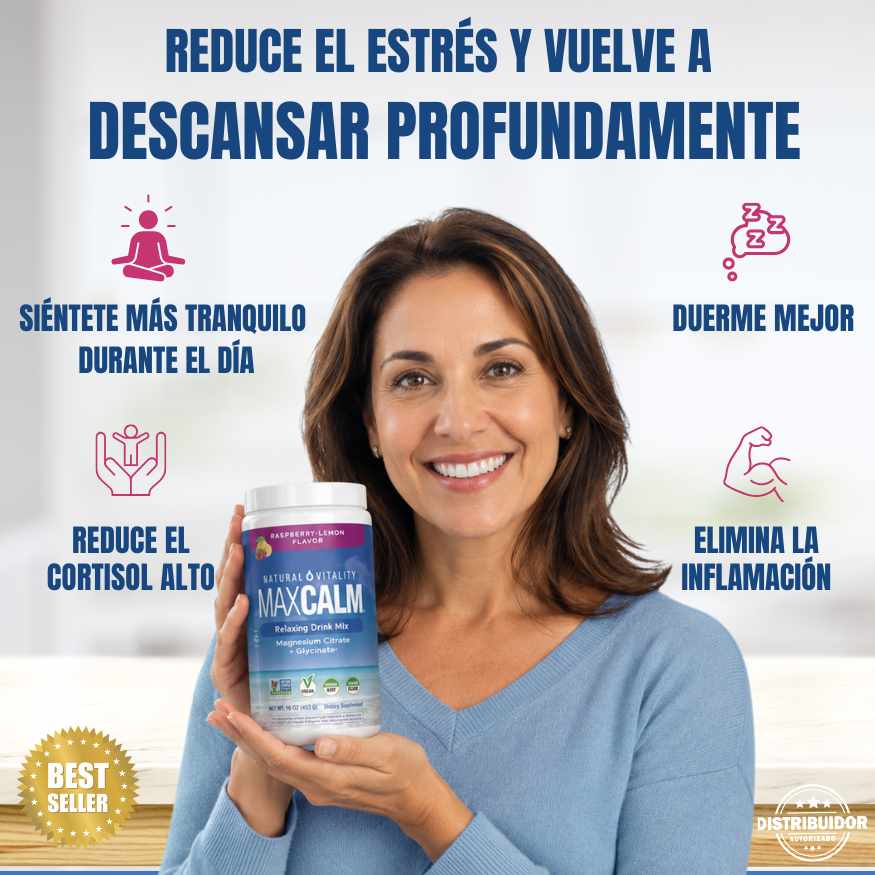 MAXCALM - Acaba el estrés y la tensión con el citrato de magnesio en solo 30 minutos