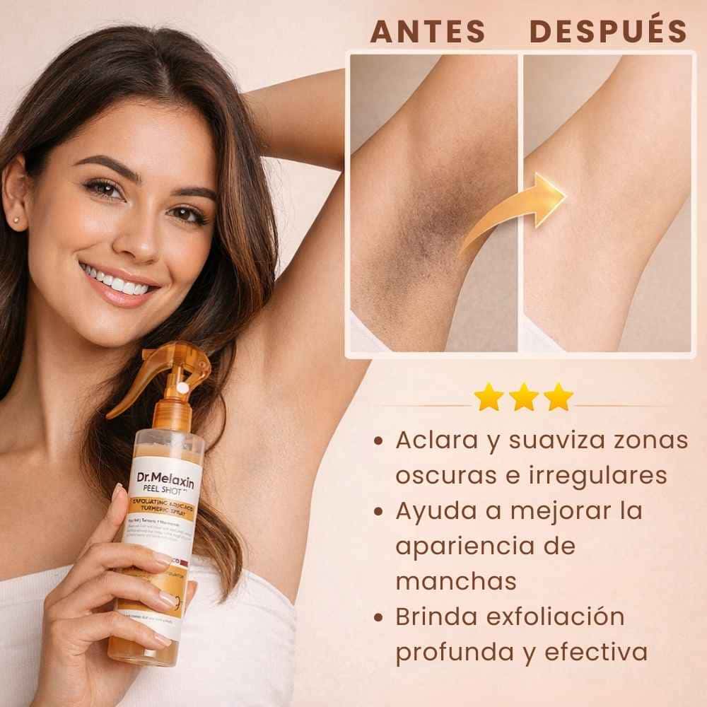 Dr. Melaxin Peel Shot Spray - Borra la piel opaca y revela tu glow en minutos