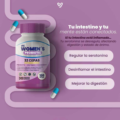 VIL Womens Probiotic - Tu cuerpo en equilibrio. Tú, en confianza